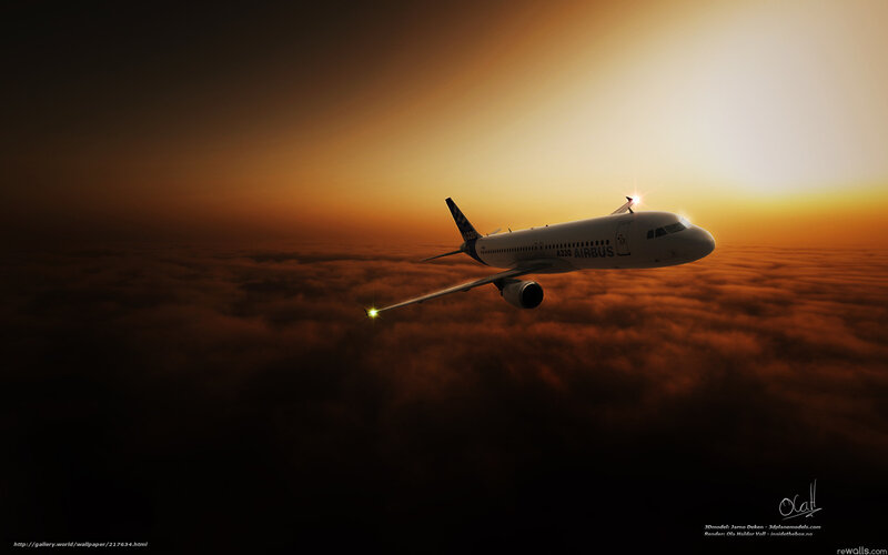 Airbus A320 above clouds