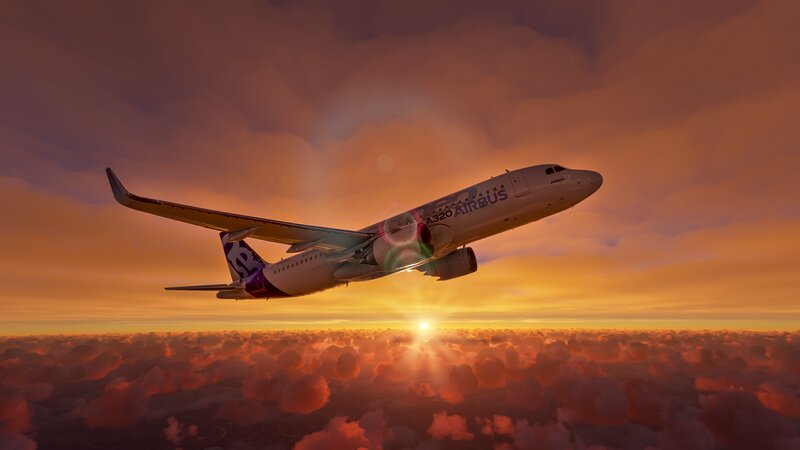 Airbus A320 Airplane — Orange