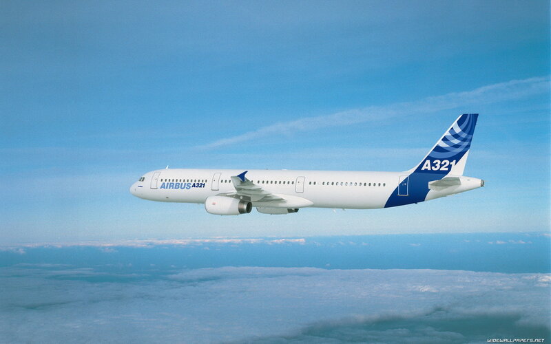 Airbus A321 Airplane — Blue