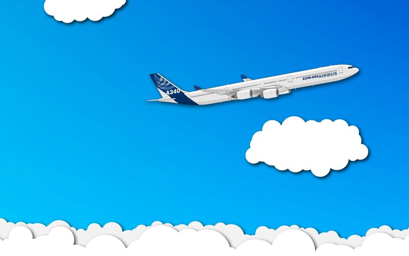 Airbus A340-600 — Blue, Serene