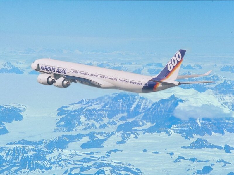 Airbus A340 Airplane — White