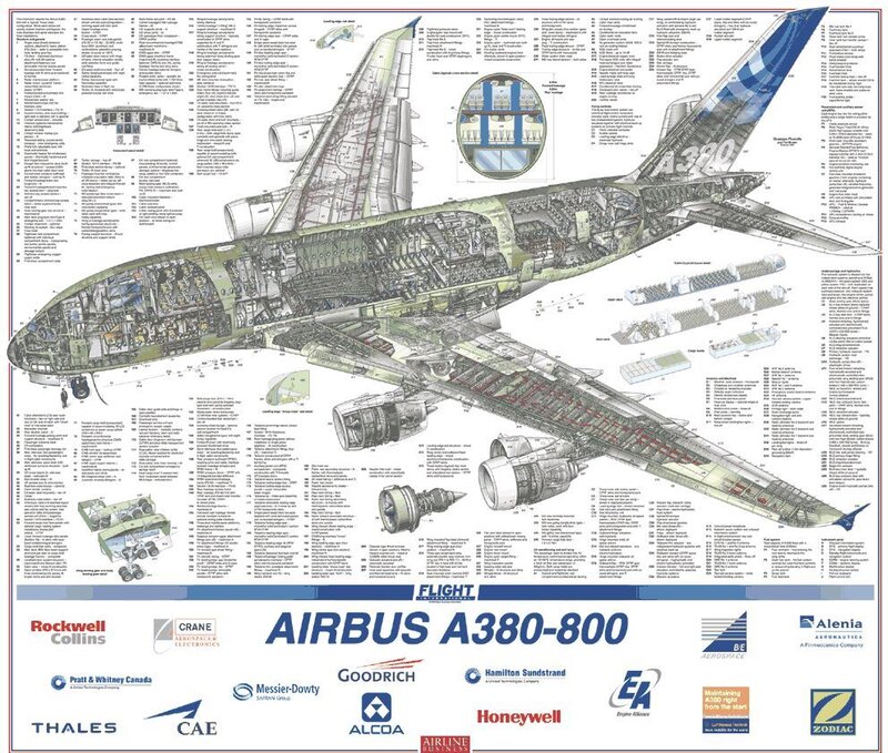 Airbus A380-800 cutaway diagram