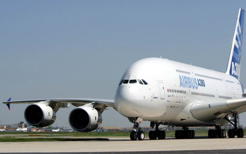 Airbus A380 Aircraft — White