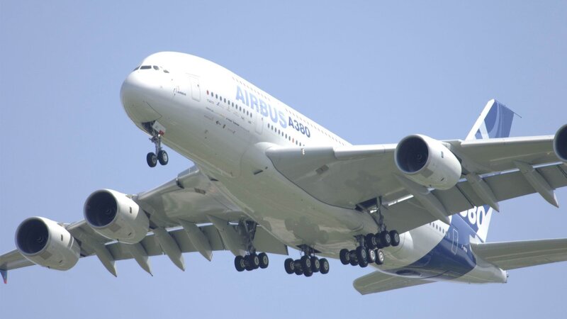 Airbus A380 Airplane — White, Clear