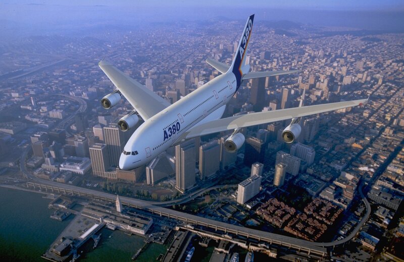 Airbus A380 Airplane — White