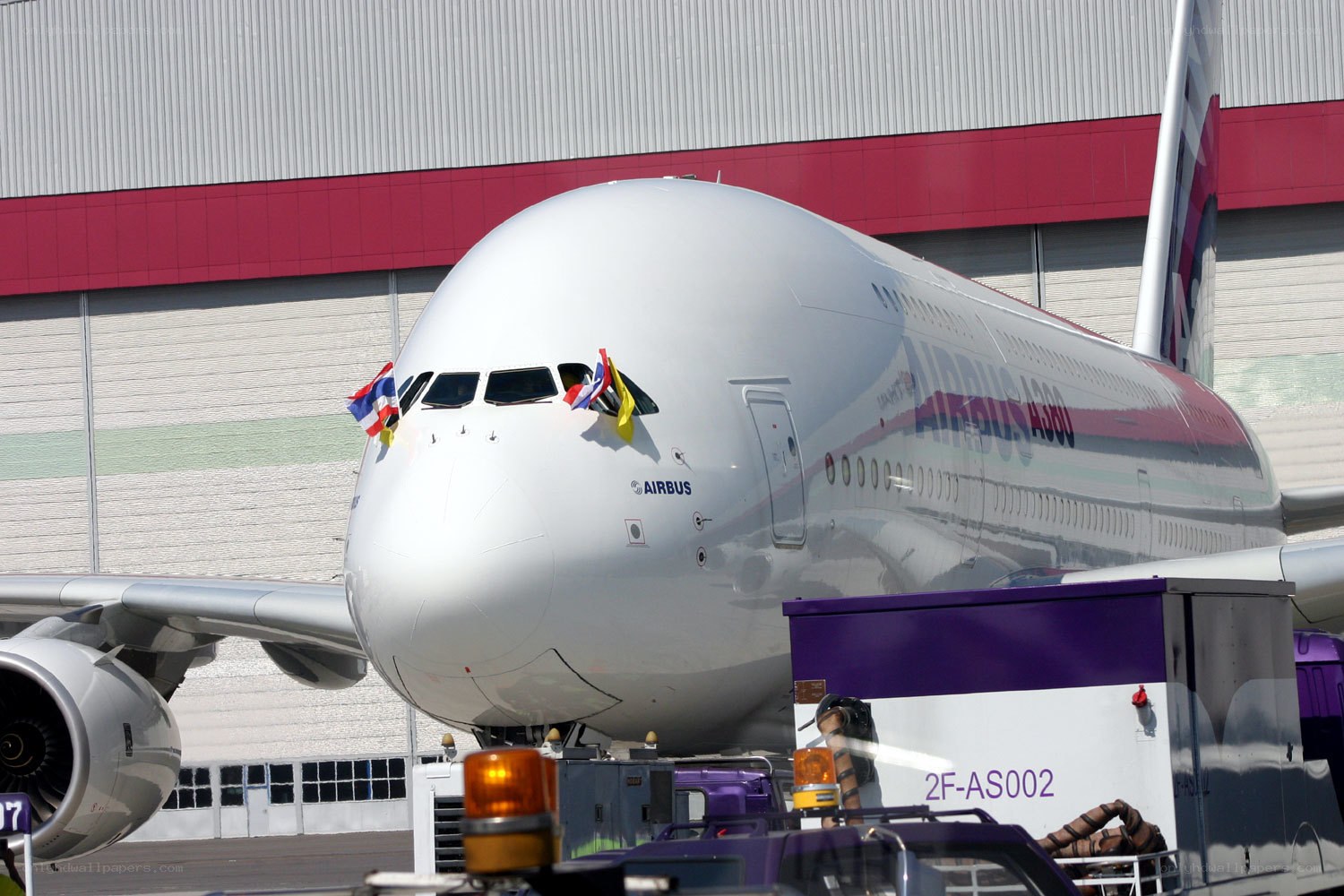 Airbus A380 at airport