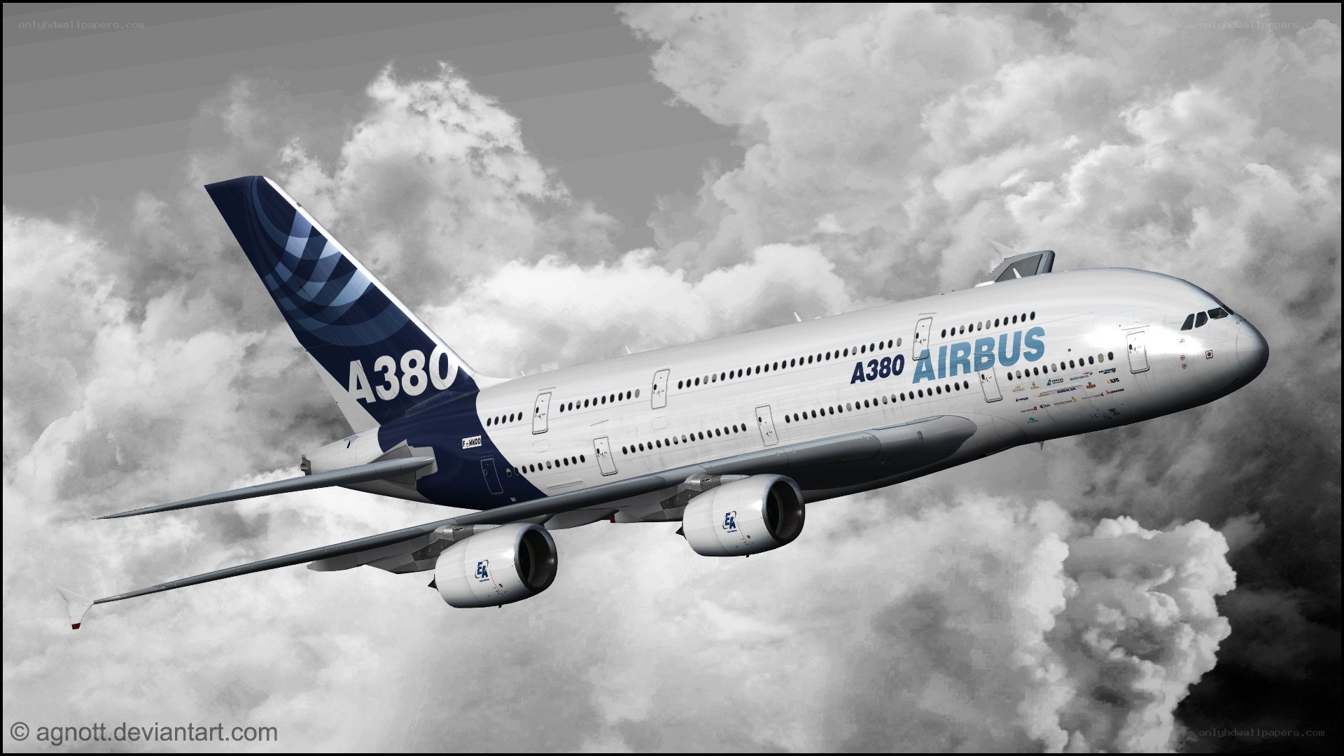 Airbus A380 in flight