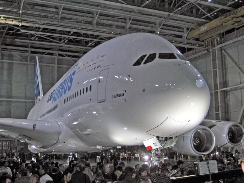 Airbus A380 in hangar