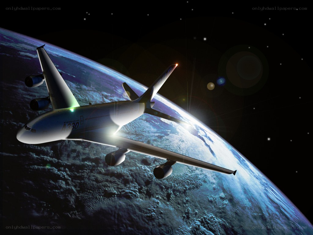 Airbus A380 in space