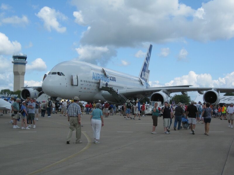 Airbus A380 on display at airshow