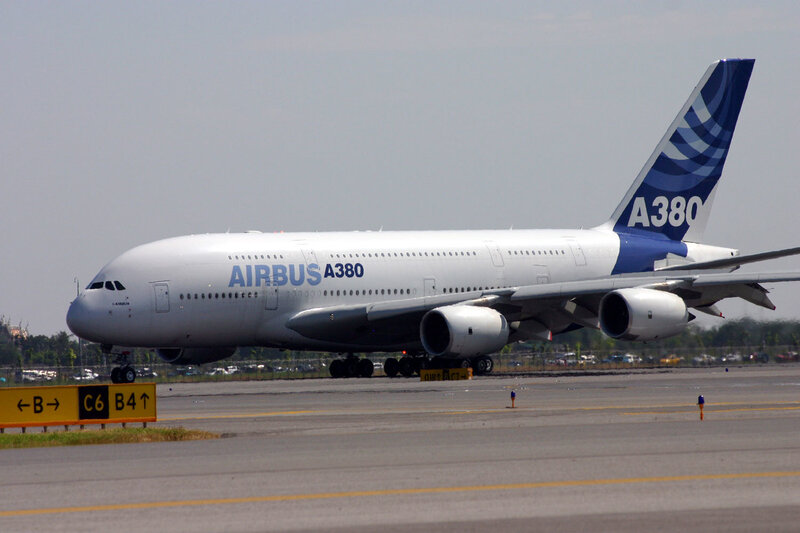 Airbus A380 on the tarmac