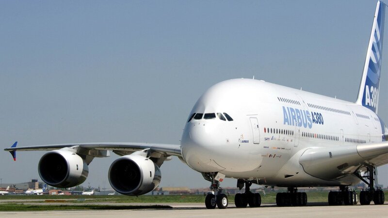 Airbus A380 on the tarmac
