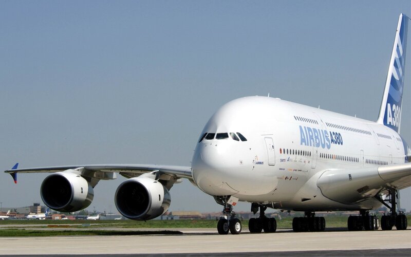 Airbus A380 on the tarmac