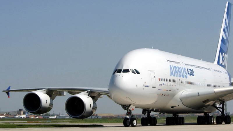 Airbus A380 on the tarmac