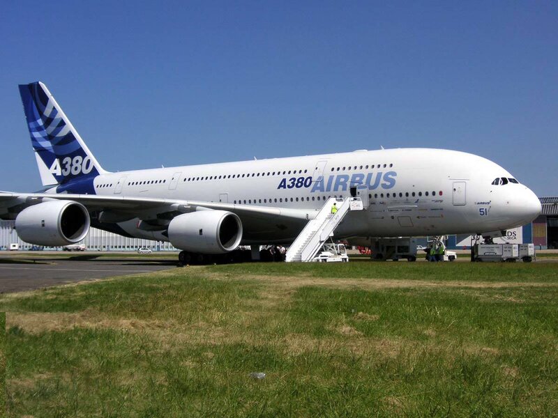 Airbus A380 on the tarmac