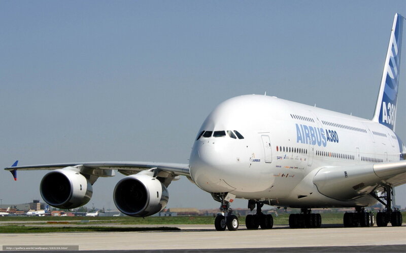 Airbus A380 on the tarmac