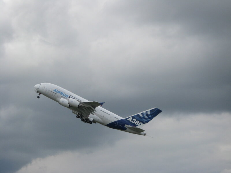 Airbus A380 taking off