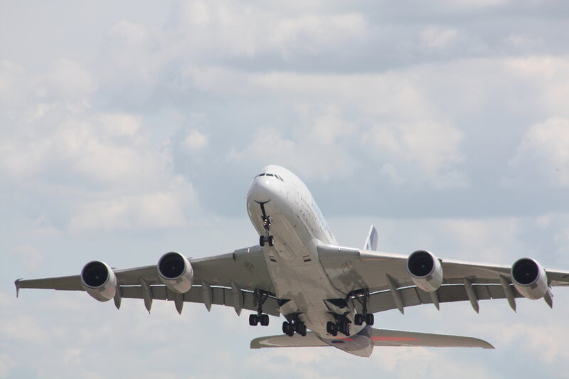 Airbus A380 taking off