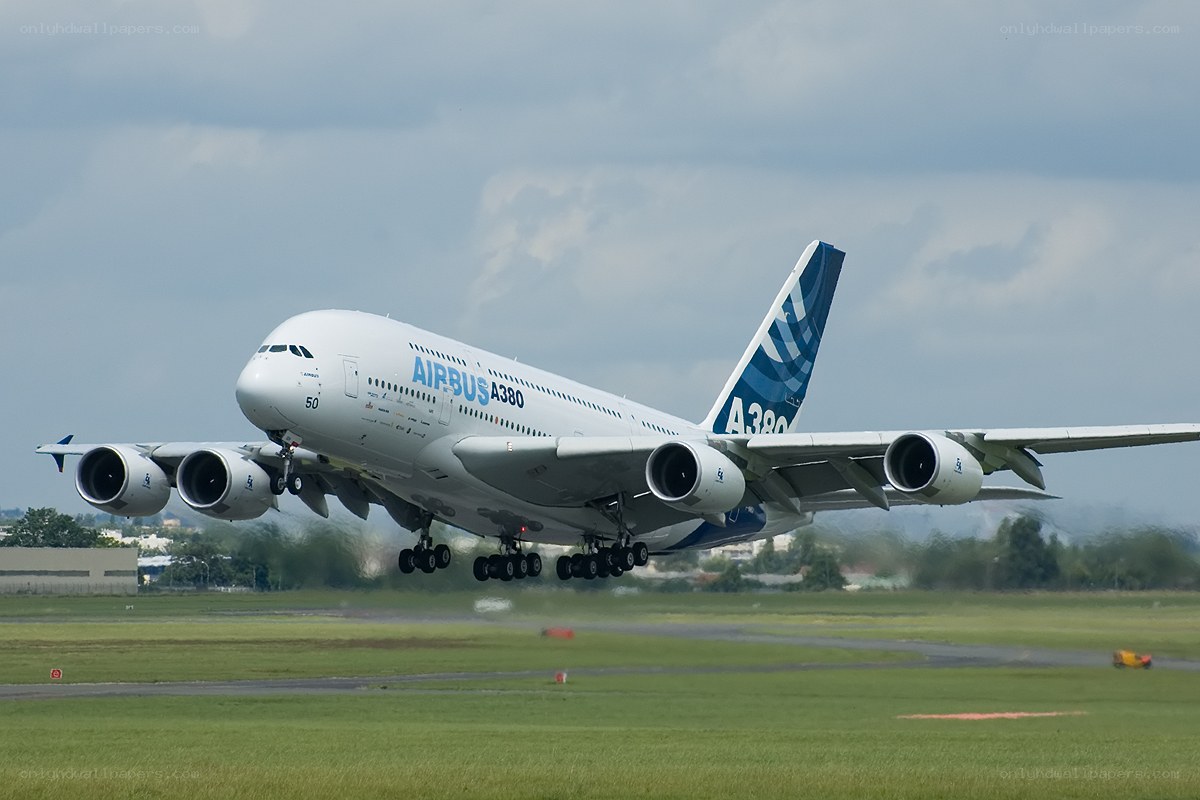 Airbus A380 taking off