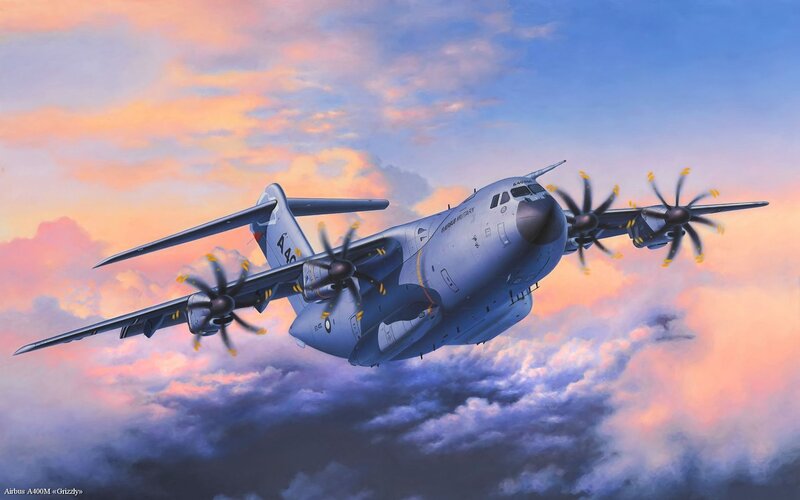 Airbus A400M Aircraft — Blue, Dramatic