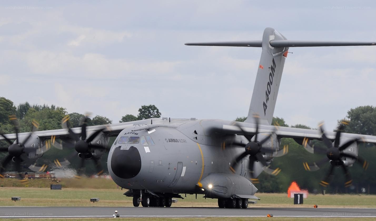 Airbus A400M on runway