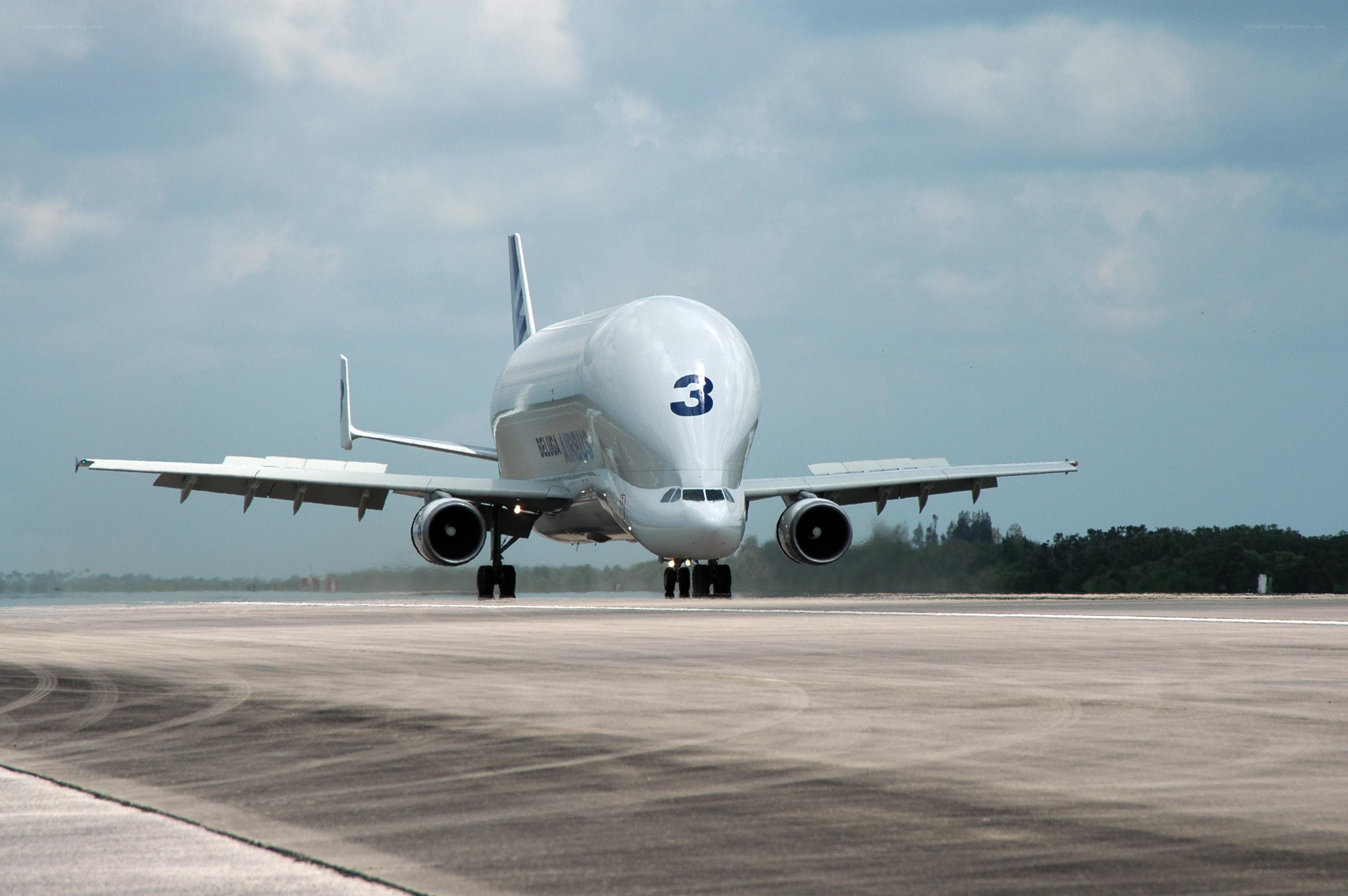 Airbus Beluga on runway