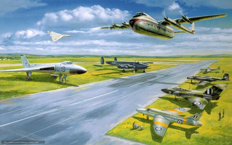 Aircraft at a military airfield