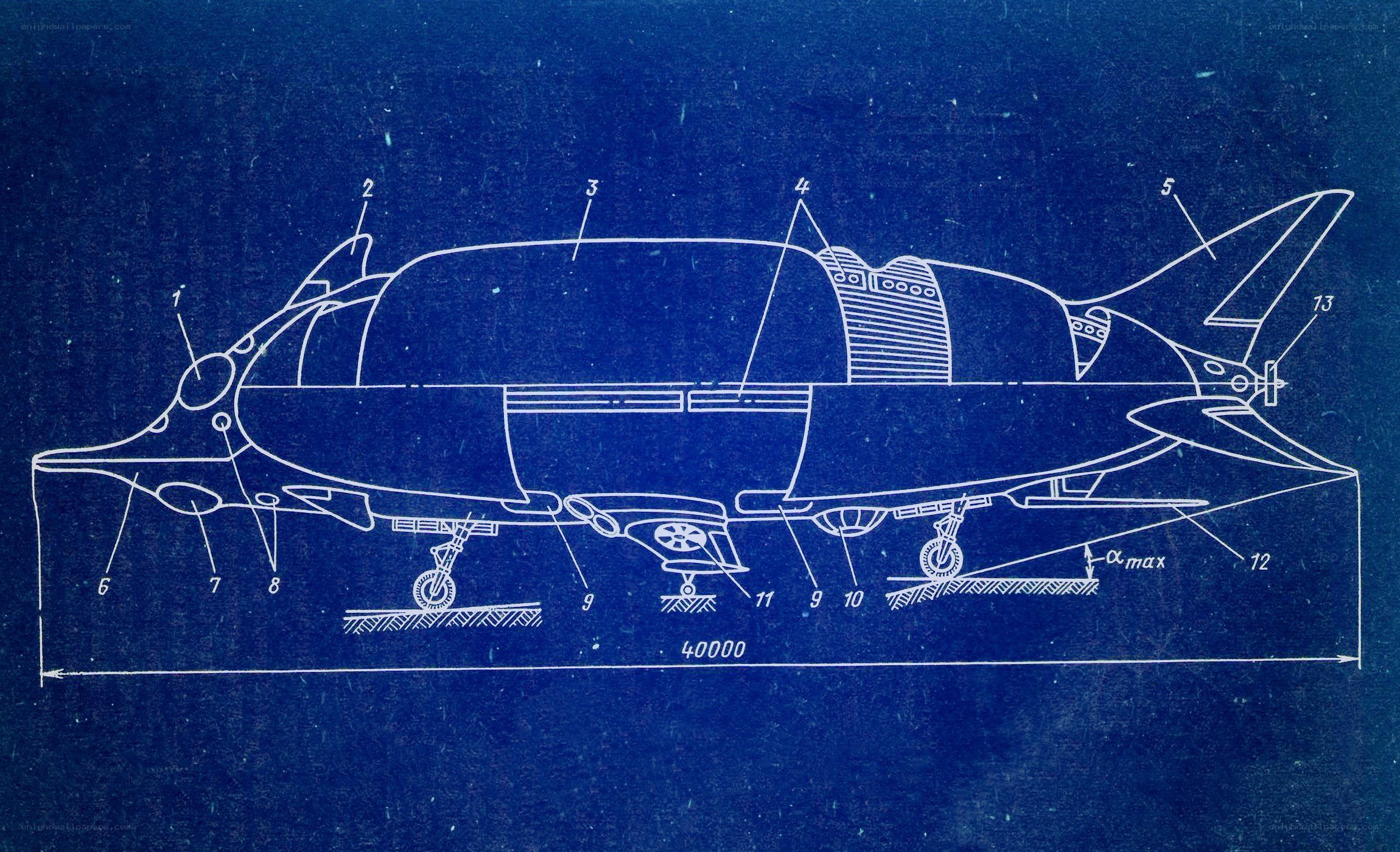 aircraft blueprint diagram
