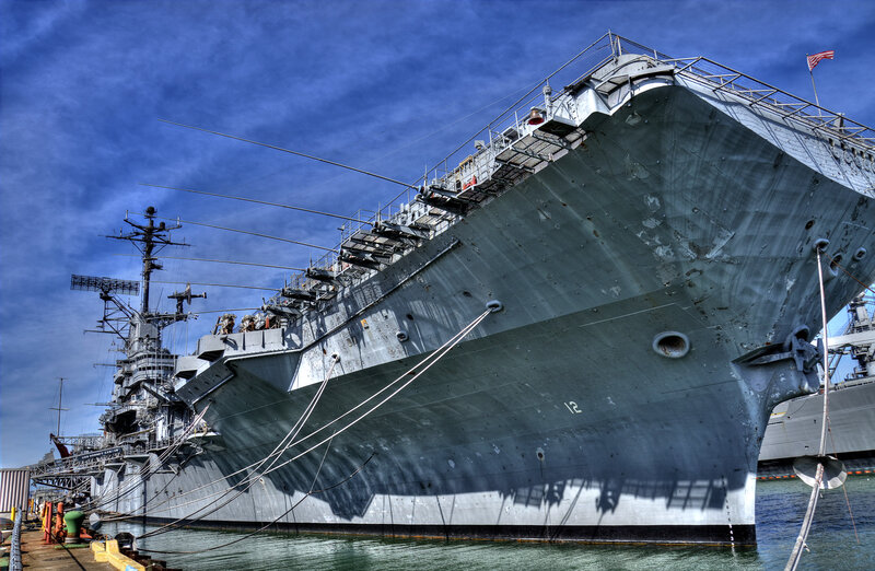 Aircraft Carrier at Dock