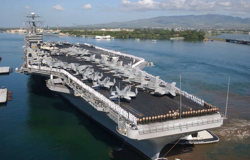 Aircraft Carrier at Port