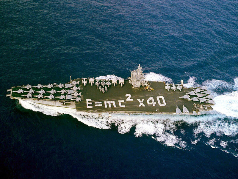 Aircraft carrier at sea