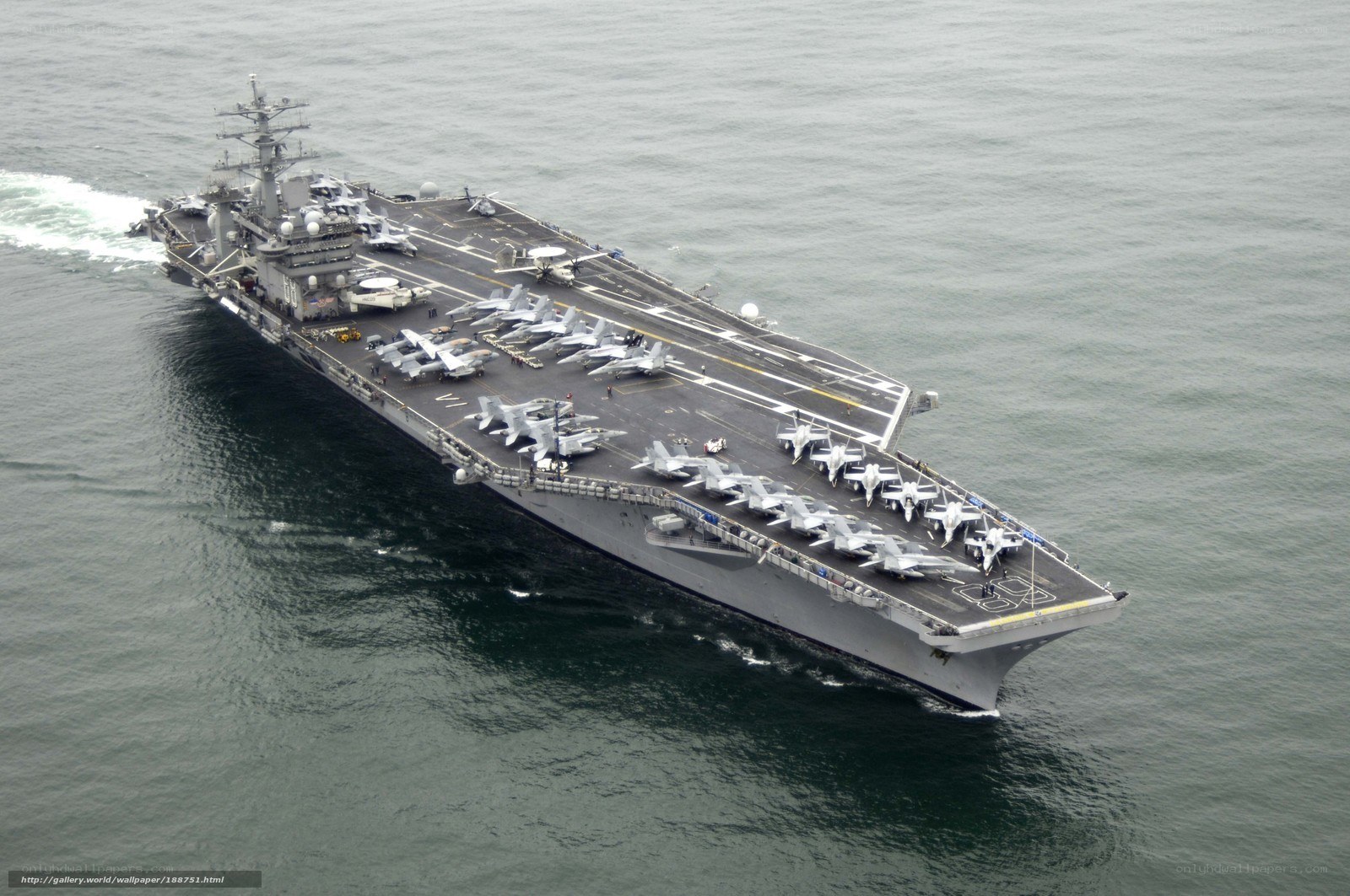 Aircraft carrier at sea