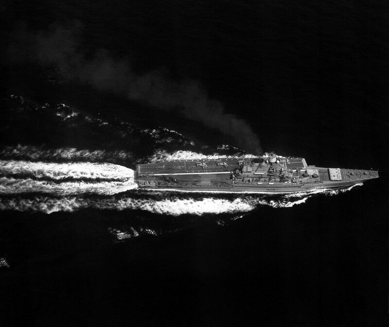 Aircraft carrier at sea