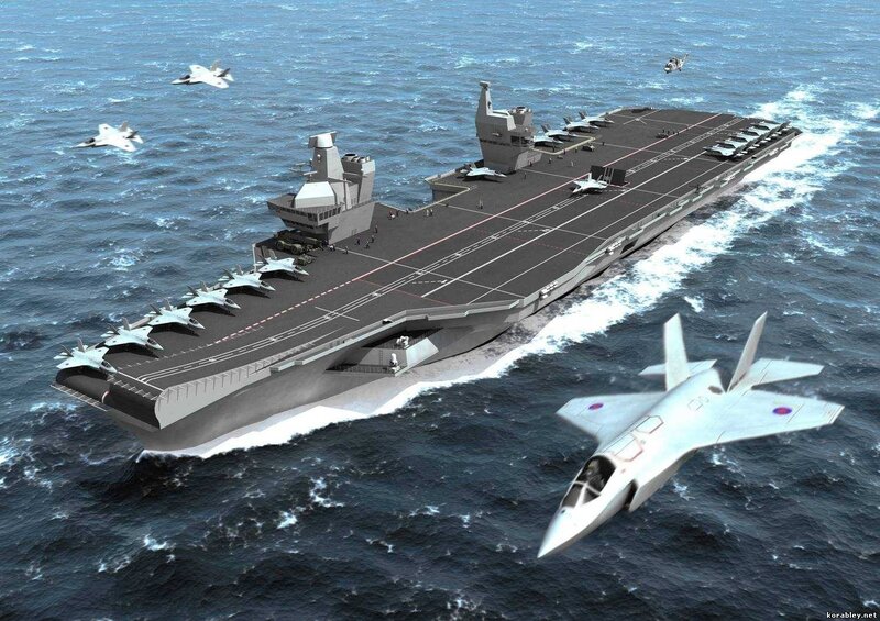 Aircraft carrier at sea