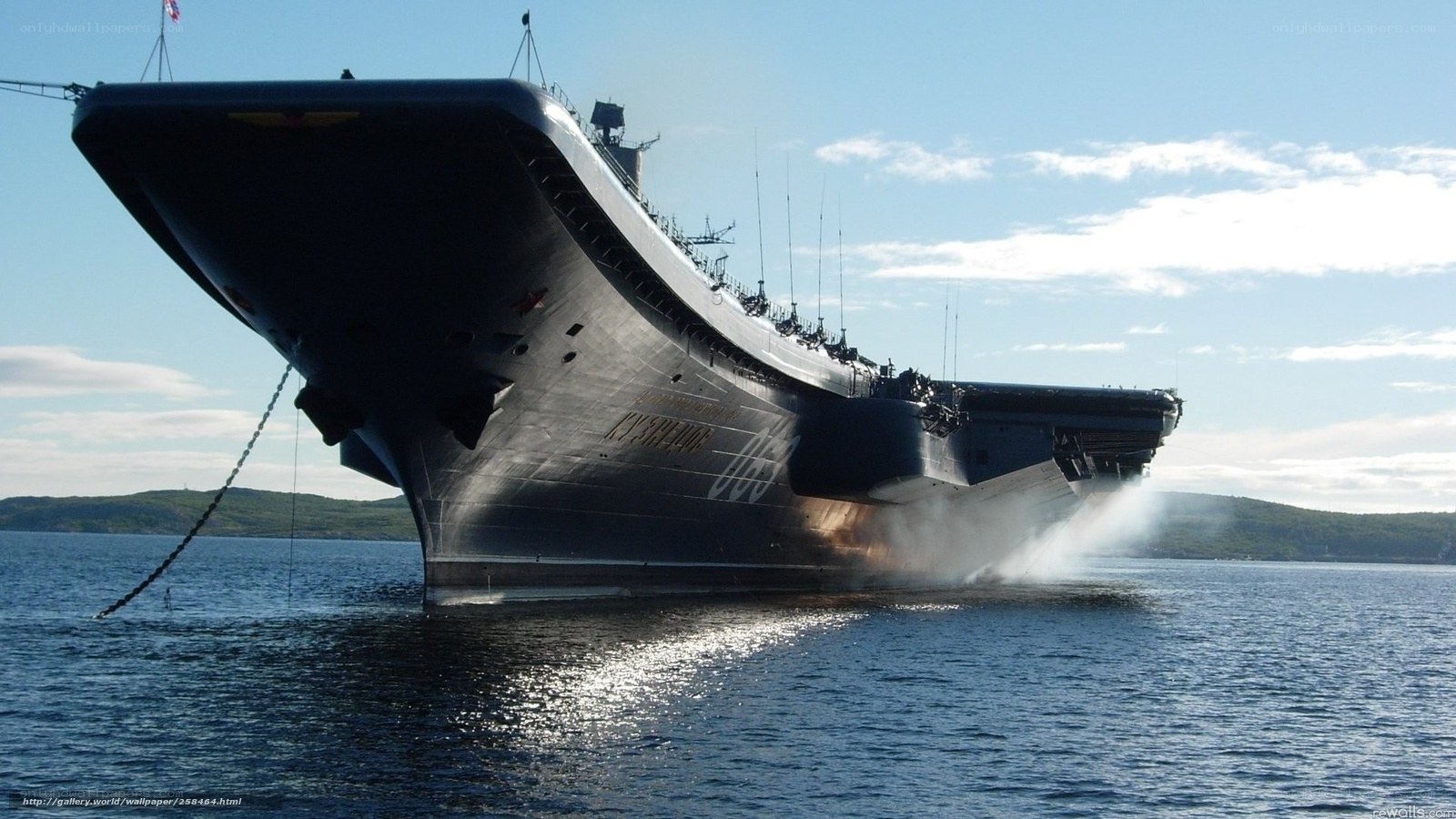 Aircraft carrier at sea