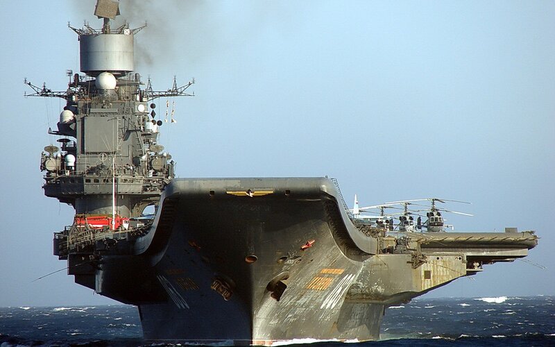 aircraft carrier at sea