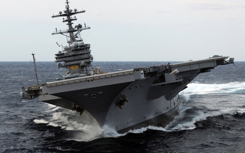 aircraft carrier at sea