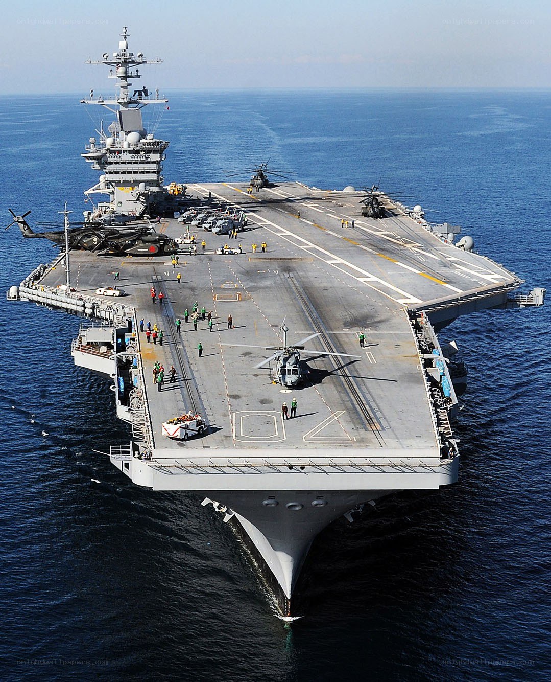 Aircraft carrier at sea