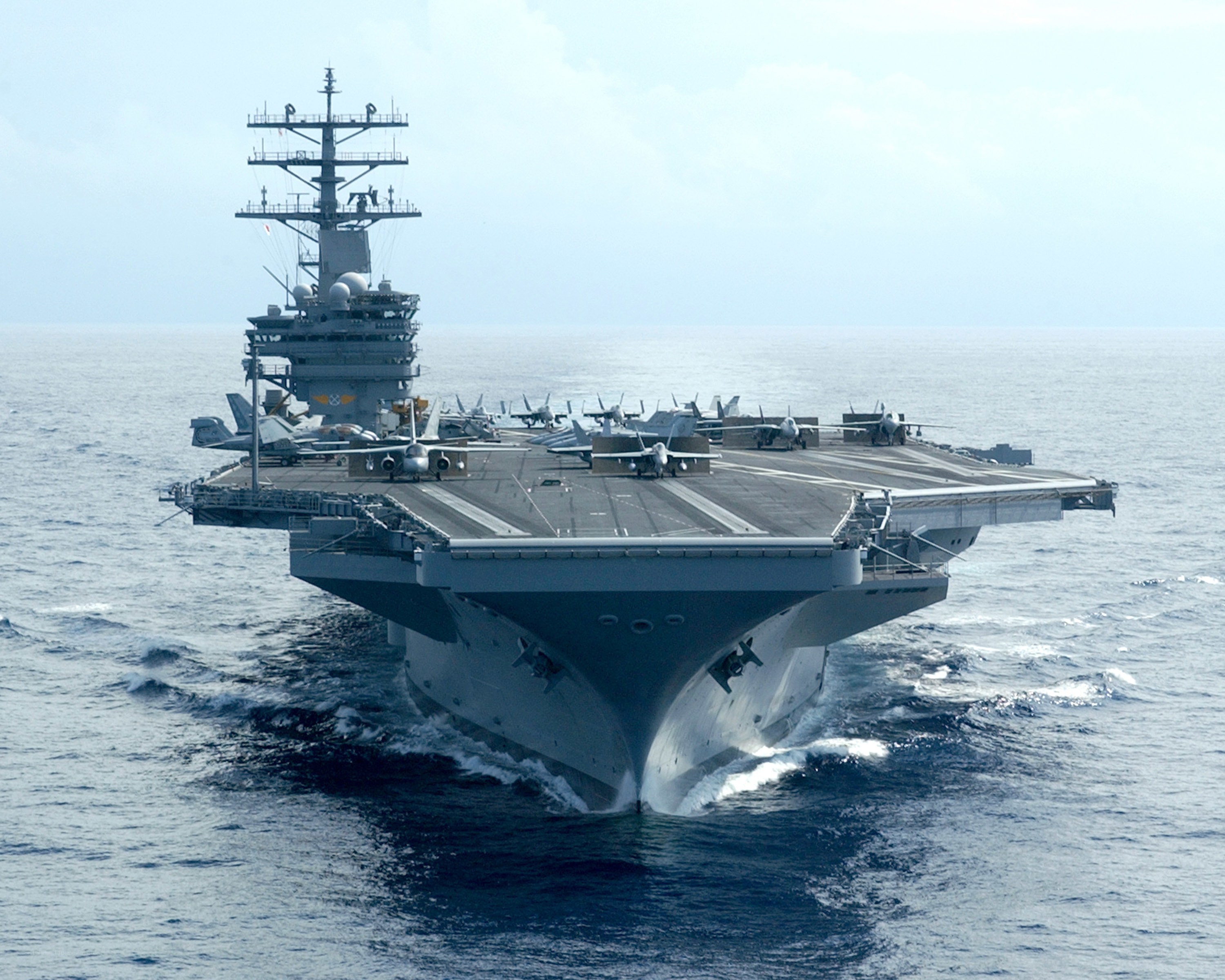 aircraft carrier at sea