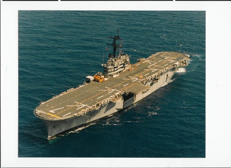 Aircraft Carrier at Sea — Gray, Calm
