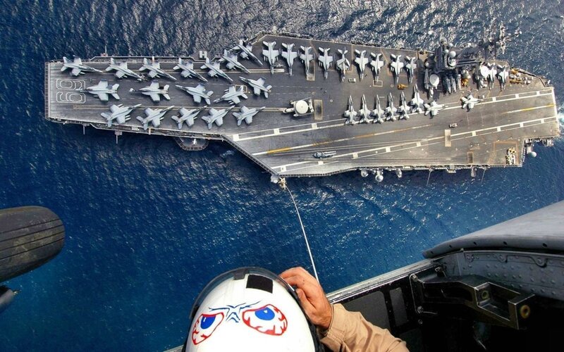 Aircraft Carrier Deck — Blue, Dramatic