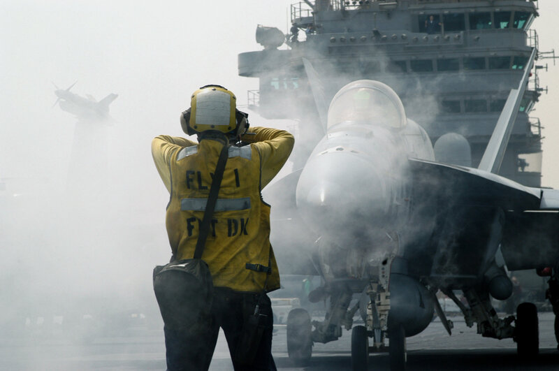 Aircraft Carrier Deck Crew — Gray, Dramatic