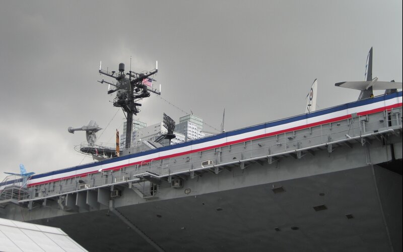 aircraft carrier deck view