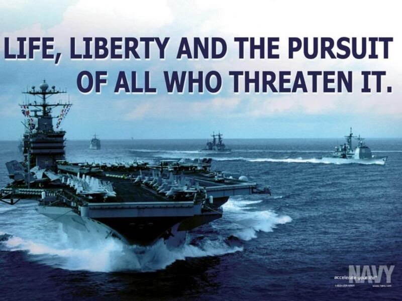 Aircraft Carrier Fleet — Blue, Dramatic, Photograph