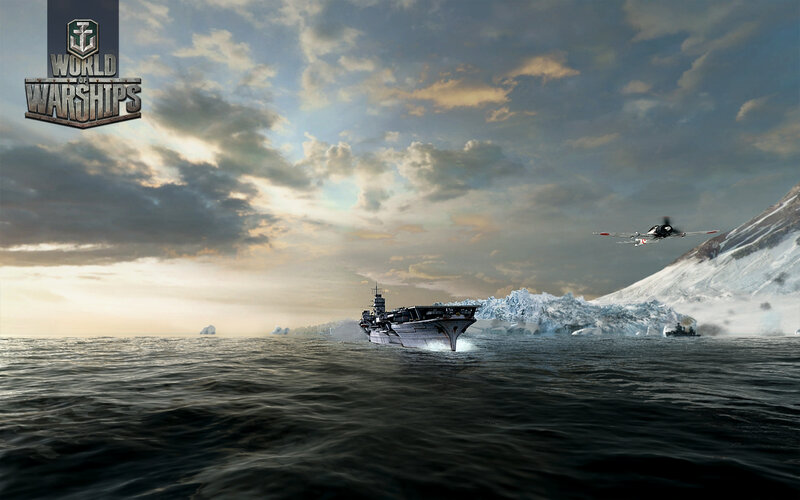Aircraft Carrier in Ocean