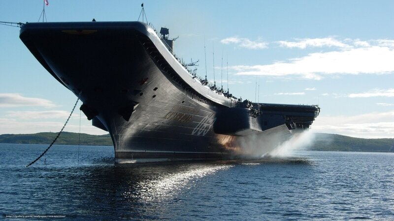 Aircraft Carrier in Water