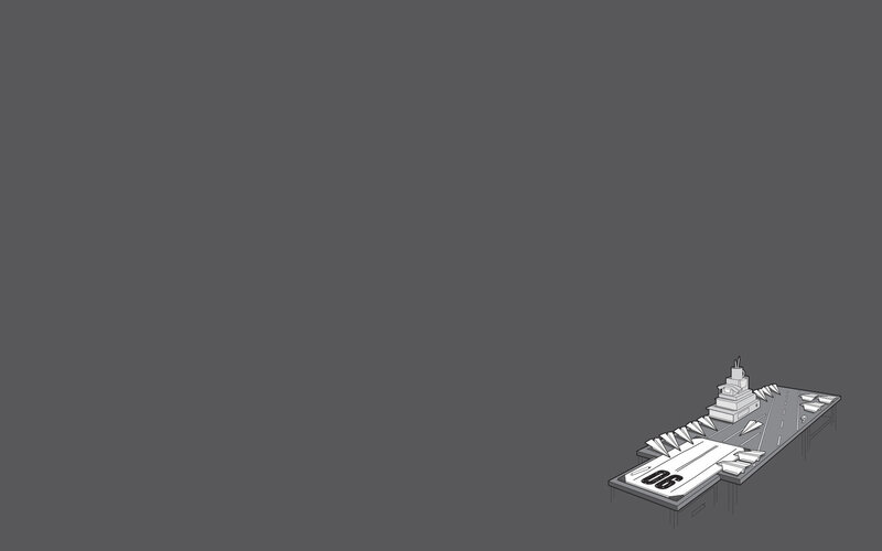 Aircraft Carrier Model — Gray, Neutral, Illustration