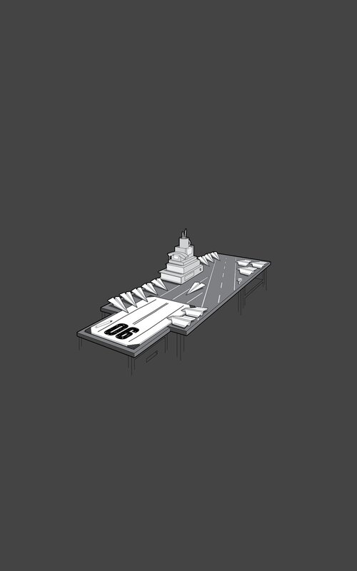 Aircraft Carrier Model — Gray, Neutral