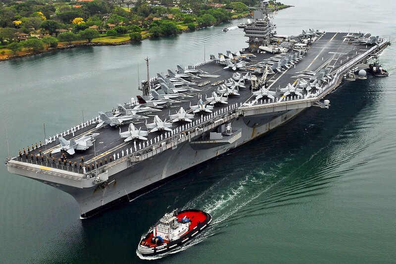 Aircraft Carrier on Water