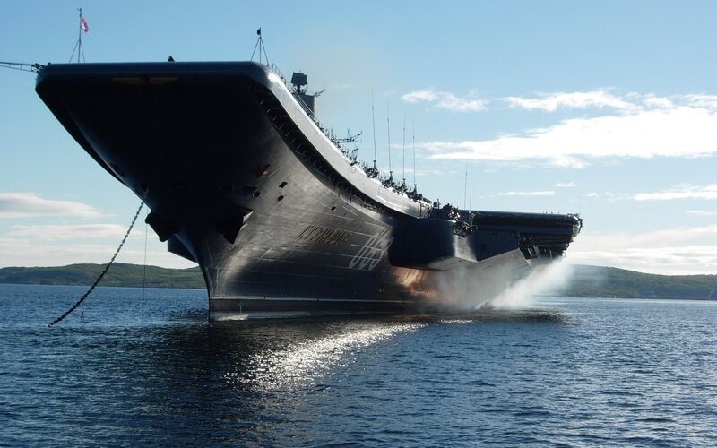 Aircraft Carrier Ship — Blue, Dramatic